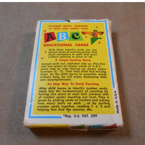 Vintage 1959 ABC Spelling & Counting Fun Card Game ED-U Cards - Picture 5 of 8